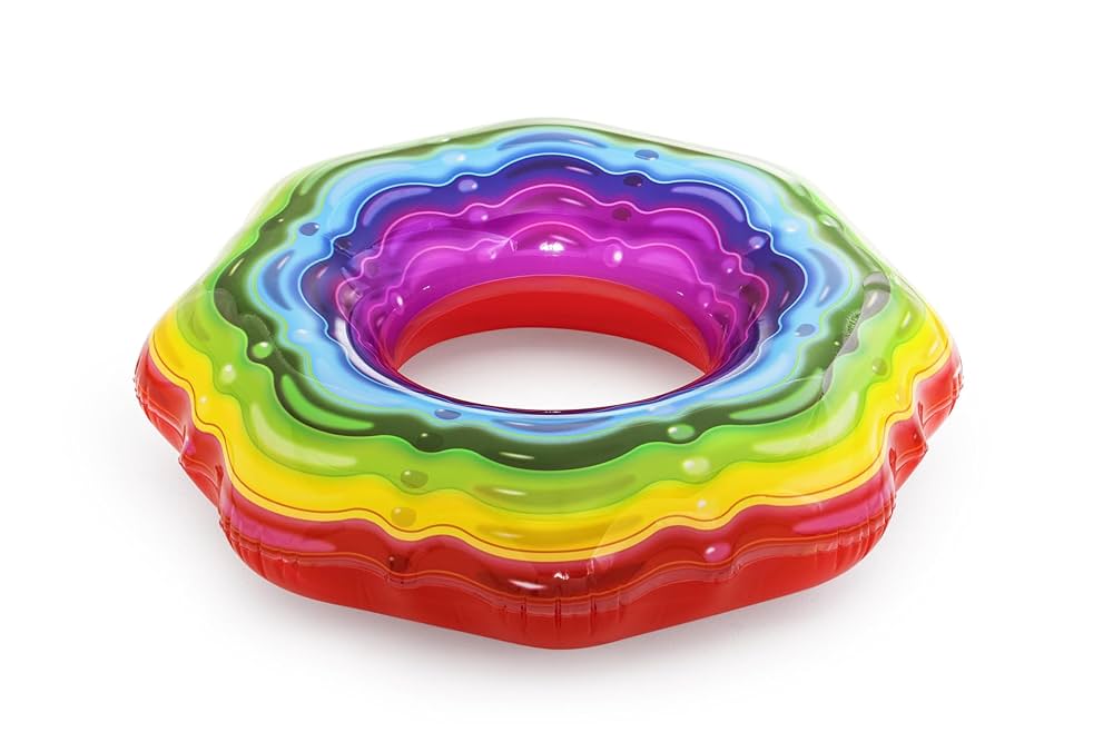 Amazon.com: Bestway Rainbow Ribbon Swim Tube 106 x 27 cm